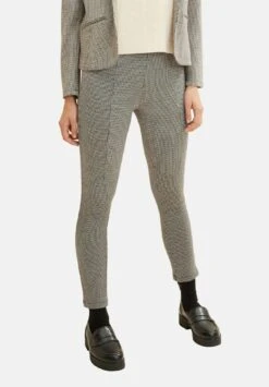 Tom Tailor Mit Teilungsnähten - Broek - Tarmac Beige Ck Check Design