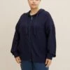 Tom Tailor Plus Basic- Sweater Met Rits - Navy Midnight Blue -Tom Tailor Winkel 44091af23b0b45a8bc8588fbc37a50ac