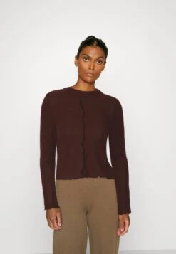 TOM TAILOR Denim Cozy Seam Details - Longsleeve - Bitter Chocolate