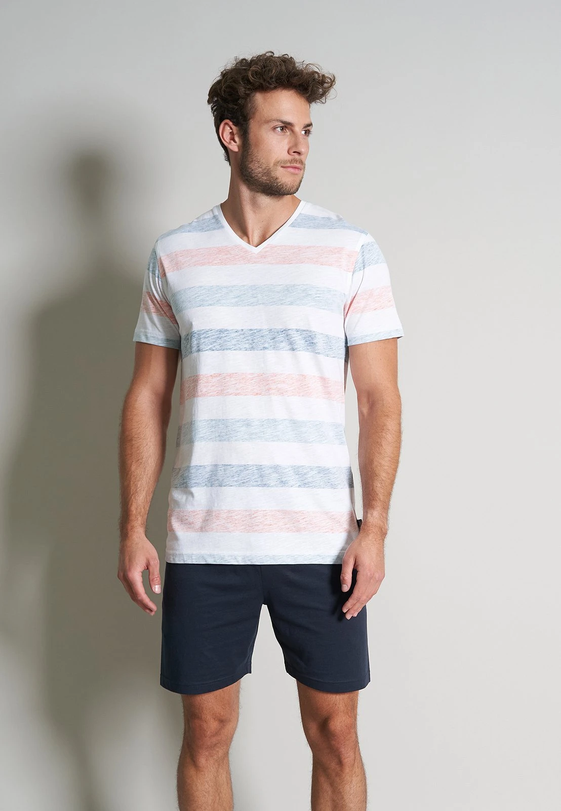 Tom Tailor Pyjama - Weiß Mittel Ringel 3 Tom Tailor Pyjama - Weiß Mittel Ringel