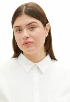 Tom Tailor Plus - Gestreifte - Overhemdblouse - Whisper White -Tom Tailor Winkel 4553bb6c5bee43479a1cfeef40ec7747