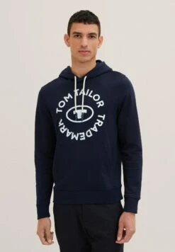 Tom Tailor Mit Logo-Print - Hoodie - Sky Captain Blue