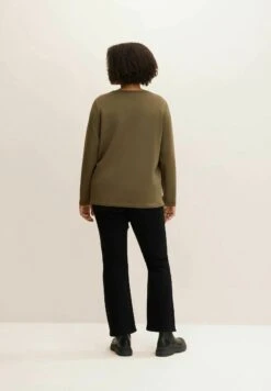 Tom Tailor Mit Rundhalsau - Sweater - Tarmac Khaki -Tom Tailor Winkel 46e7f233538848c5a89e80dddec72d2e