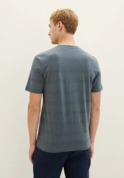 Tom Tailor Gestreiftes - T-Shirt Print - Dusty Dark Teal Spacedye -Tom Tailor Winkel 47be7baf82bc4aa899c19093c4a496f4