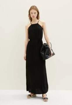 TOM TAILOR Denim American Neckline - Maxi-Jurk - Deep Black -Tom Tailor Winkel 48c99d125f784af1a03040112234b334