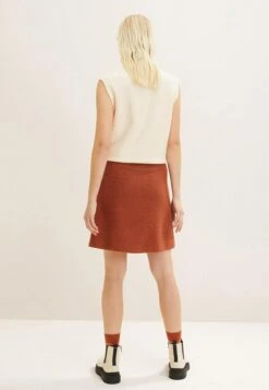 Tom Tailor Mit Struktur  - A-Lijn Rok - Canyon Sunset Red Melange -Tom Tailor Winkel 490a4d2cb9e94c34be308e08d41bf207