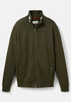 Tom Tailor Mit Struktur - Sweater Met Rits - Deep Forest Green -Tom Tailor Winkel 4931715495be4266a63e67b77a9f4b67