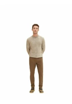 Tom Tailor Broek - Beige Two Tone Dobby