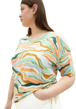 Tom Tailor Plus Mit Allover-Print - T-Shirt Print - Colorful Wavy Design -Tom Tailor Winkel 494dde7ebc0d4058b38b44dbe800081e