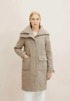 Tom Tailor Mantel - Offwhite Beige Twill Structure -Tom Tailor Winkel 49ad8bc7c28145be87088ecc0fb17e24