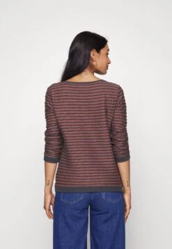 TOM TAILOR Denim Striped Jacquard- Sweater - Brown -Tom Tailor Winkel 4a05a524eaaf49eabeb5c03d944d9162