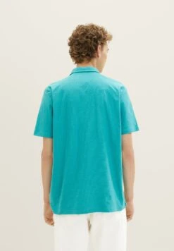 TOM TAILOR Denim Strukturiert - Poloshirt - Deep Turquoise -Tom Tailor Winkel 4a1384f9e22c498984299cd447ad94e9