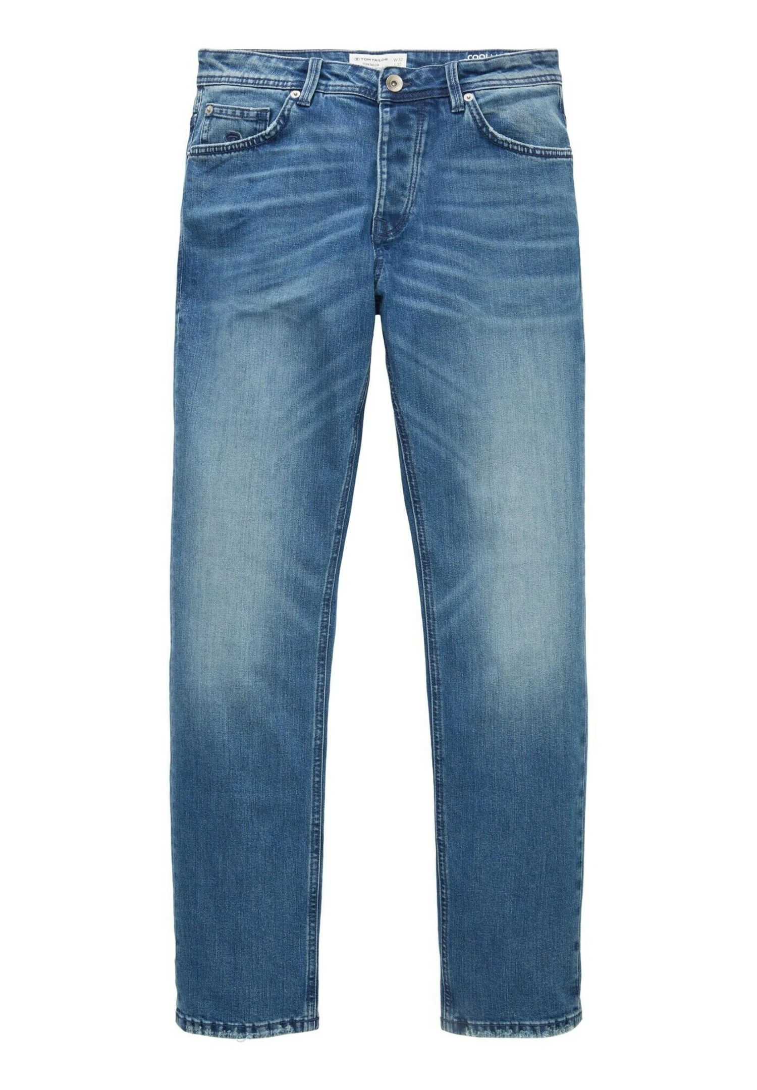 Tom Tailor Josh Coolmaxa - Straight Leg Jeans - Used Mid Stone Blue Denim 8 Tom Tailor Josh Coolmaxa - Straight Leg Jeans - Used Mid Stone Blue Denim - Afbeelding 6