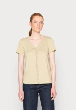Tom Tailor V Neck - T-Shirt Basic - Light Moderate Olive