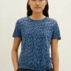 TOM TAILOR Denim Knot - T-Shirt Print - Navy Blue Flower Print -Tom Tailor Winkel 4c2e1cc2dd5b47ca911b959470cc36df