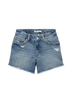 TOM TAILOR Denim Im Used Look - Jeansshort - Destroyed Mid Stone Blue Denim -Tom Tailor Winkel 4c3d04db2c5447a2b9195556d1cdb915