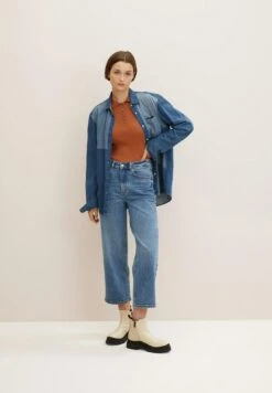 TOM TAILOR Denim Strukturierter- Poloshirt - Rusty Amber -Tom Tailor Winkel 4c67777dc8a94f808a7c46c72ba432d1