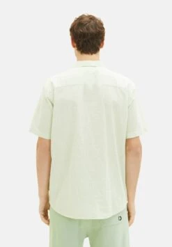 TOM TAILOR Denim Kurzarm - Overhemd - Green Woolwhite Slub Structure -Tom Tailor Winkel 4c766122db4e48c1a236983900bc3429