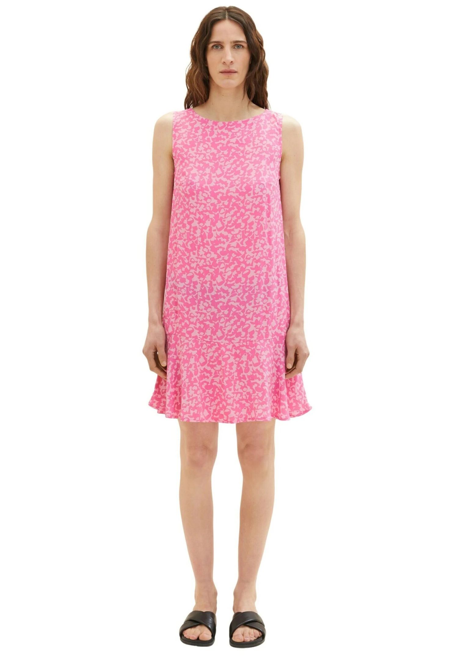 Tom Tailor Volant - Jurk - Pink Geo Design 3 Tom Tailor Volant - Jurk - Pink Geo Design