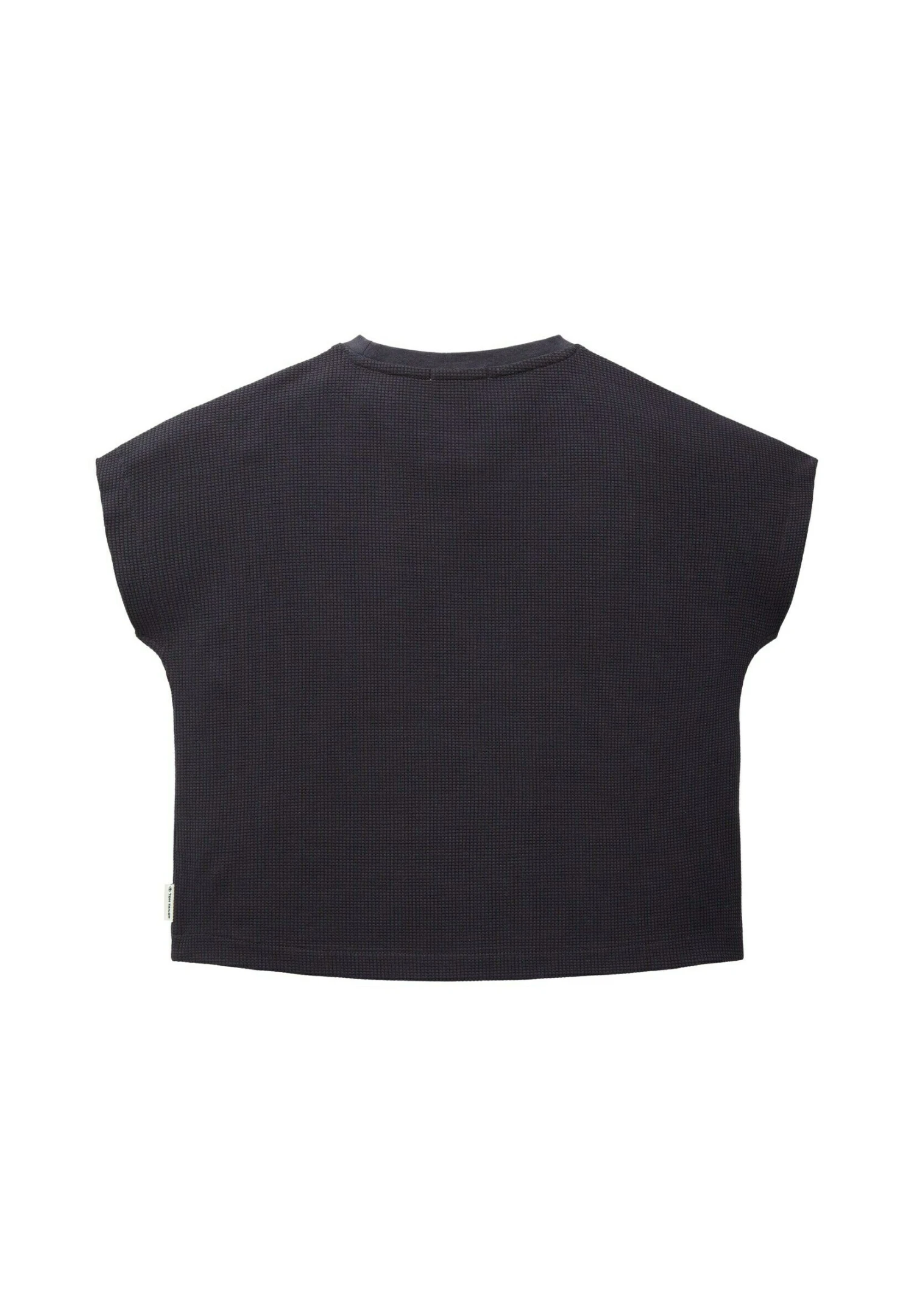 Tom Tailor Cropped- T-Shirt Basic - Coal Grey 4 Tom Tailor Cropped- T-Shirt Basic - Coal Grey - Afbeelding 2