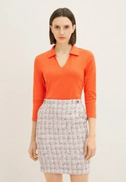 Tom Tailor 3/4 Mit Kragen - Poloshirt - Fever Red