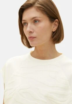 Tom Tailor Mit Struktur - T-Shirt Print - Offwhite Towelling Waves -Tom Tailor Winkel 4efe65728d6946cc8e08472e1d80c5d5