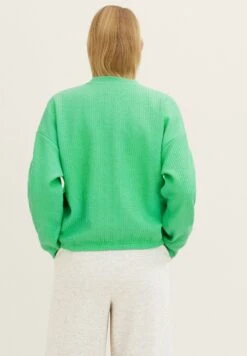 TOM TAILOR Denim Mit Struktur - Sweater Met Rits - Strong Green -Tom Tailor Winkel 4f393f399d294004b3a599b1dbc553d6