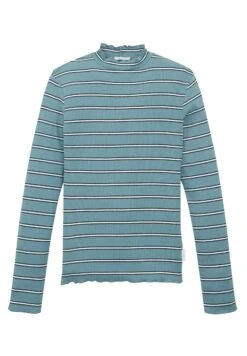 Tom Tailor Langarm - Longsleeve - Green Navy White Stripe