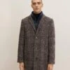 Tom Tailor Mantel - Blue Brown Boucle Wool Check -Tom Tailor Winkel 4fbec22863a04f169b40065441887342