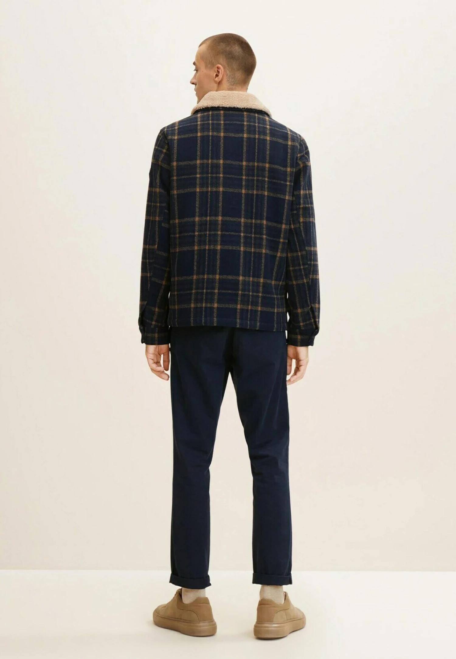 Tom Tailor Jas - Navy Brown Check 5 Tom Tailor Jas - Navy Brown Check - Afbeelding 3