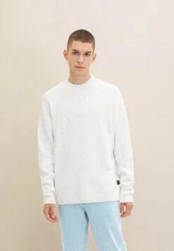 TOM TAILOR Denim Trui - Offwhite White Knit Mouline