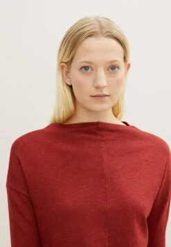 Tom Tailor Mit Umgeschlagenem Stehkragen - Longsleeve - Dark Maroon Red -Tom Tailor Winkel 50c3346a23ad43a2acd26ffdd6fc5753