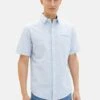 Tom Tailor Kurzarm Mit Struktur - Overhemd - White Blue Fil A Fil Dobby -Tom Tailor Winkel 50ce8e25e3204bd2b8d82509abef4e6e