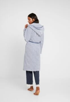 Tom Tailor Stripe Bathrobe - Badjas - Jeans Blue -Tom Tailor Winkel 50d50aee406645cfb85d3f08d99251e5