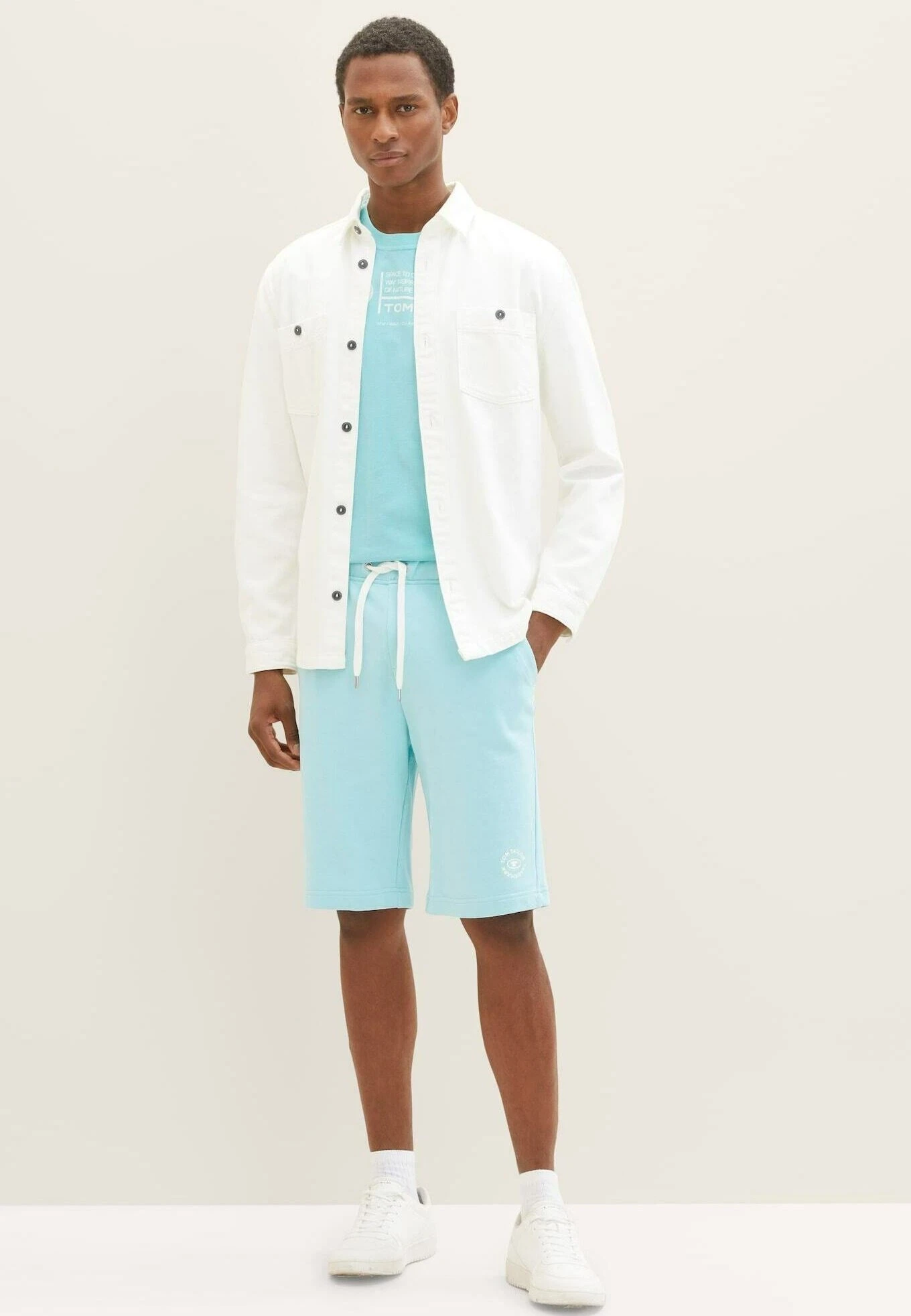 Tom Tailor Basic- Shorts - Blue Tibetan Stone 4 Tom Tailor Basic- Shorts - Blue Tibetan Stone - Afbeelding 2