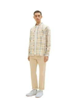 Tom Tailor Mit Karomuster - Overhemd - Orange Green Check