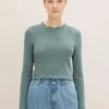 TOM TAILOR Denim Mockneck - Longsleeve - Green Dust -Tom Tailor Winkel 53351b766e77414f811fde5810806681