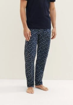 Tom Tailor Mit Palmenprint - Pyjamabroek - Blue Dark Allover