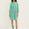 Tom Tailor Mit Allover-Blumenprint  - Jurk - Green Floral Design -Tom Tailor Winkel 535604792ce8436db7900b80d4482052