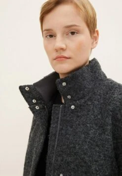 TOM TAILOR Denim Bouclé - Mantel - Shale Grey Melange -Tom Tailor Winkel 53a73c63be26433081338c9974a9bbc9