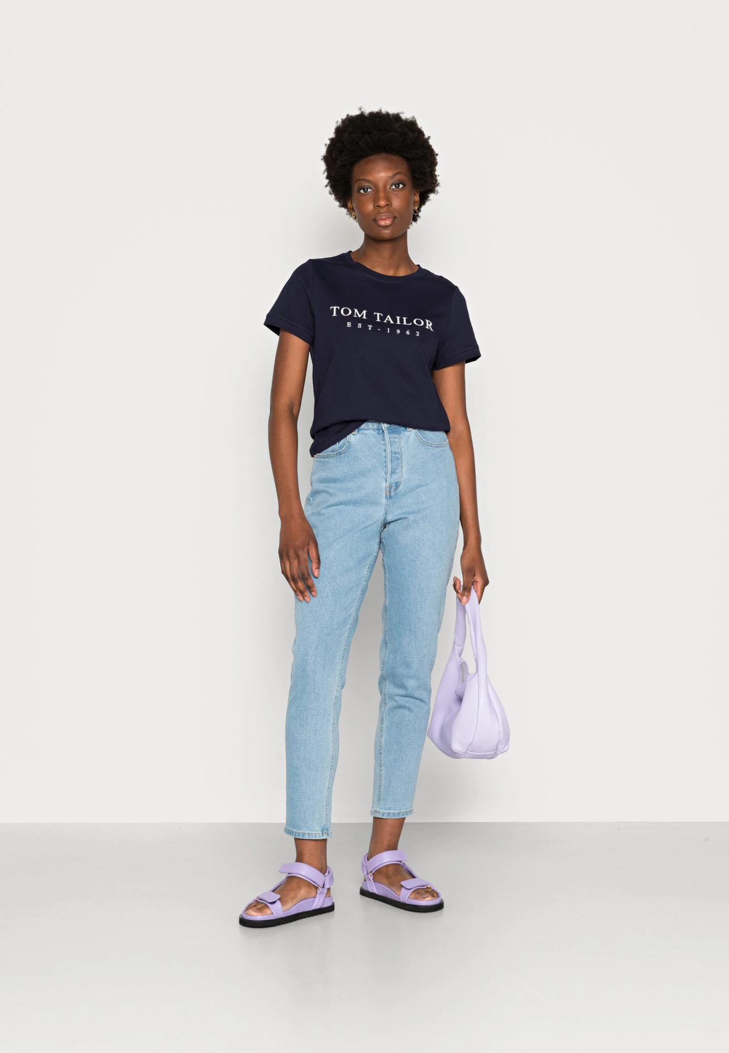 Tom Tailor Crew Neck- T-Shirt Print - Navy Midnight Blue 4 Tom Tailor Crew Neck- T-Shirt Print - Navy Midnight Blue - Afbeelding 2