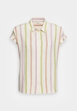 TOM TAILOR Denim Structure Stripe Shirt - Blouse - White Green Rose Stripe -Tom Tailor Winkel 54671a63e4ff4170ae61c12906409803