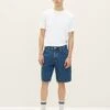 TOM TAILOR Denim Jeansshort - Clean Mid Stone Blue Denim -Tom Tailor Winkel 54bb8cb598de422c87eefa0edcbec928