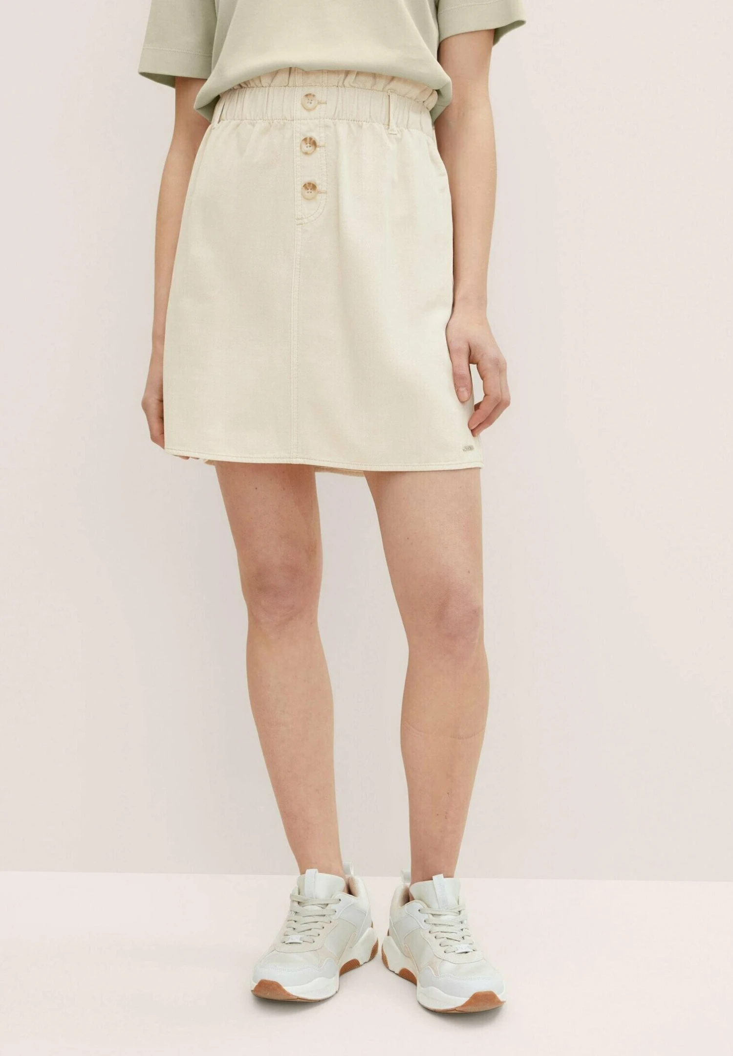 TOM TAILOR Denim A-Lijn Rok - Light Cashew Beige 3 TOM TAILOR Denim A-Lijn Rok - Light Cashew Beige