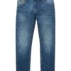 Tom Tailor John- Straight Leg Jeans - Used Mid Stone Blue Denim