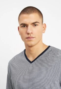 Tom Tailor Shorty V-Neck Set - Pyjama - Dark Blue -Tom Tailor Winkel 5686f4a793334c15ad0ab7bd3fccbb81