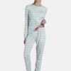 Tom Tailor Set - Pyjama - Blau Hell Ringel -Tom Tailor Winkel 5729125ebc2d4e8880c981573777a03b