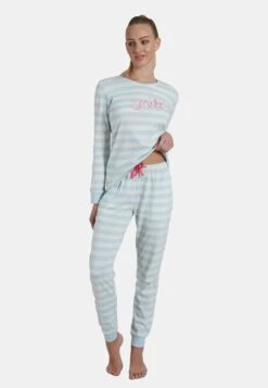 Tom Tailor Set - Pyjama - Blau Hell Ringel