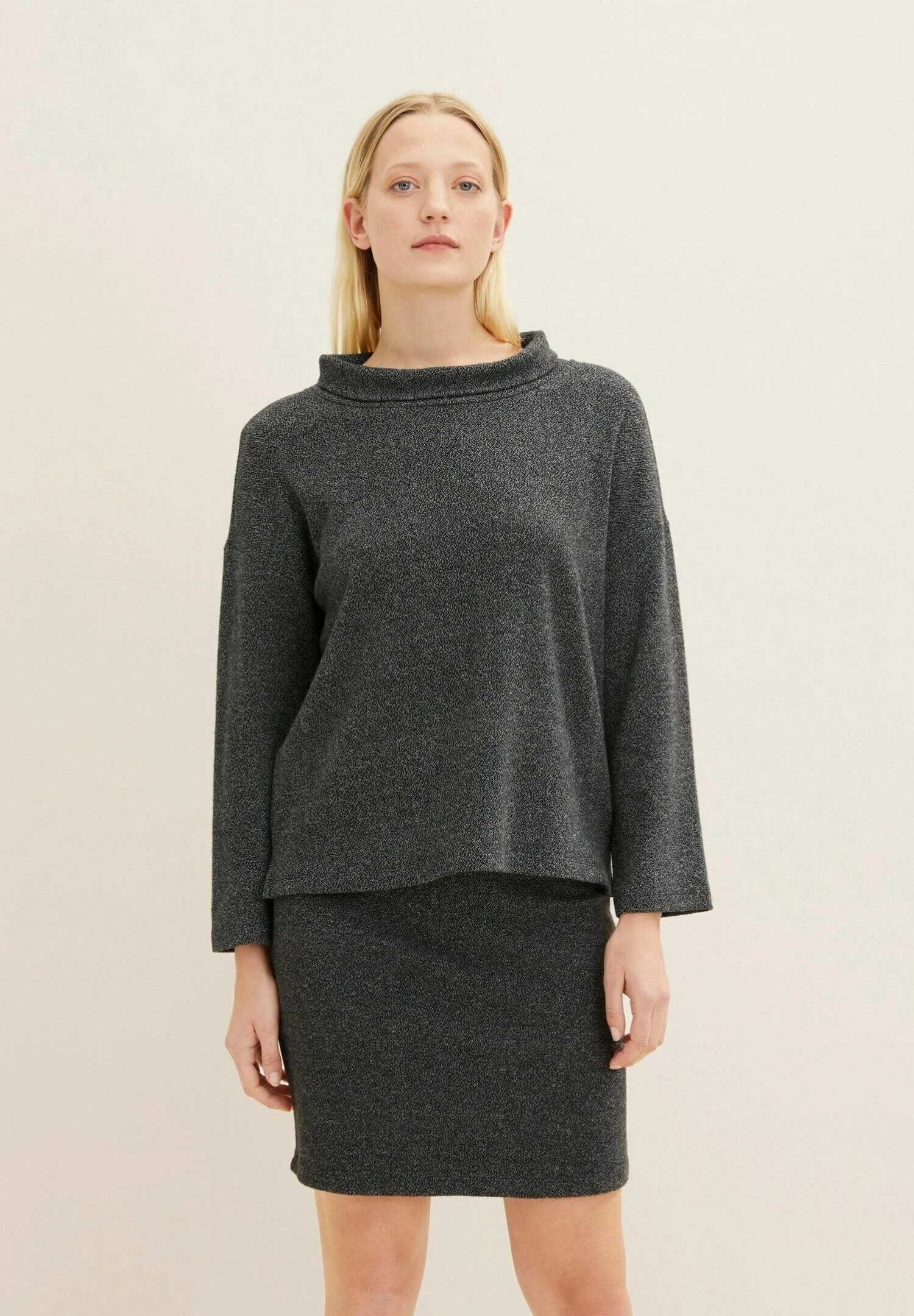 Tom Tailor Trui - Black White Structure Design 3 Tom Tailor Trui - Black White Structure Design