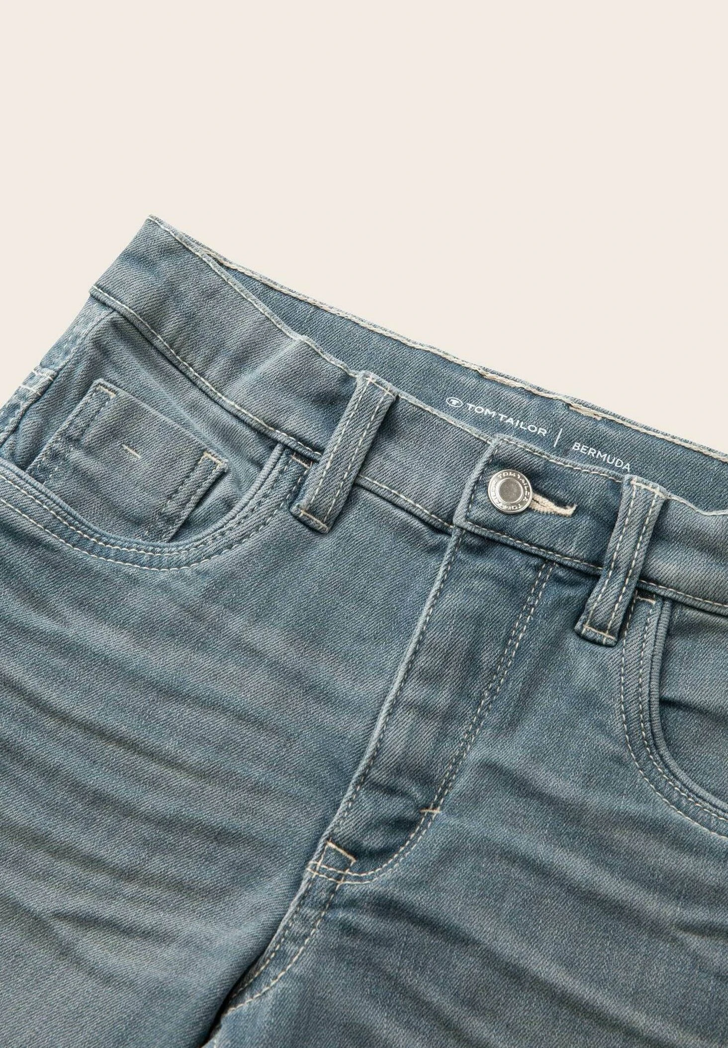Tom Tailor Jeansshort - Blue Grey Denim 5 Tom Tailor Jeansshort - Blue Grey Denim - Afbeelding 3